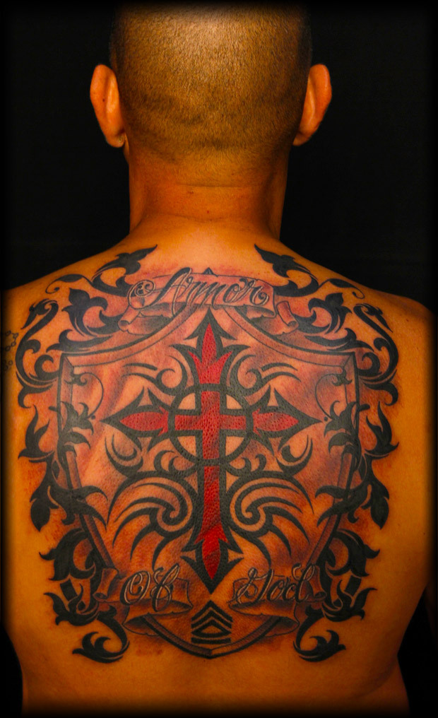 Tribal Tattoos Design on Back for Men