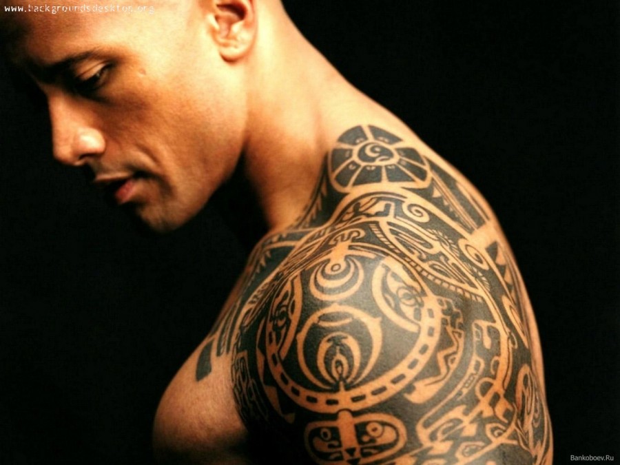 The Rocks Tattoo Design on Shoulder