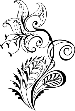 Tiger Lily Tattoo Flowers Sketch Design