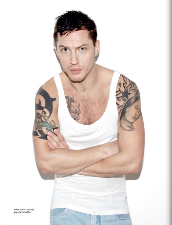 Actor Tom Hardy Wears Underwear Spotted His Tattoos