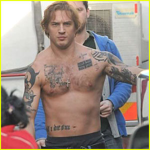 Tom Hardy Tattoos Shirtless For Tinker Tailor Soldier Spy