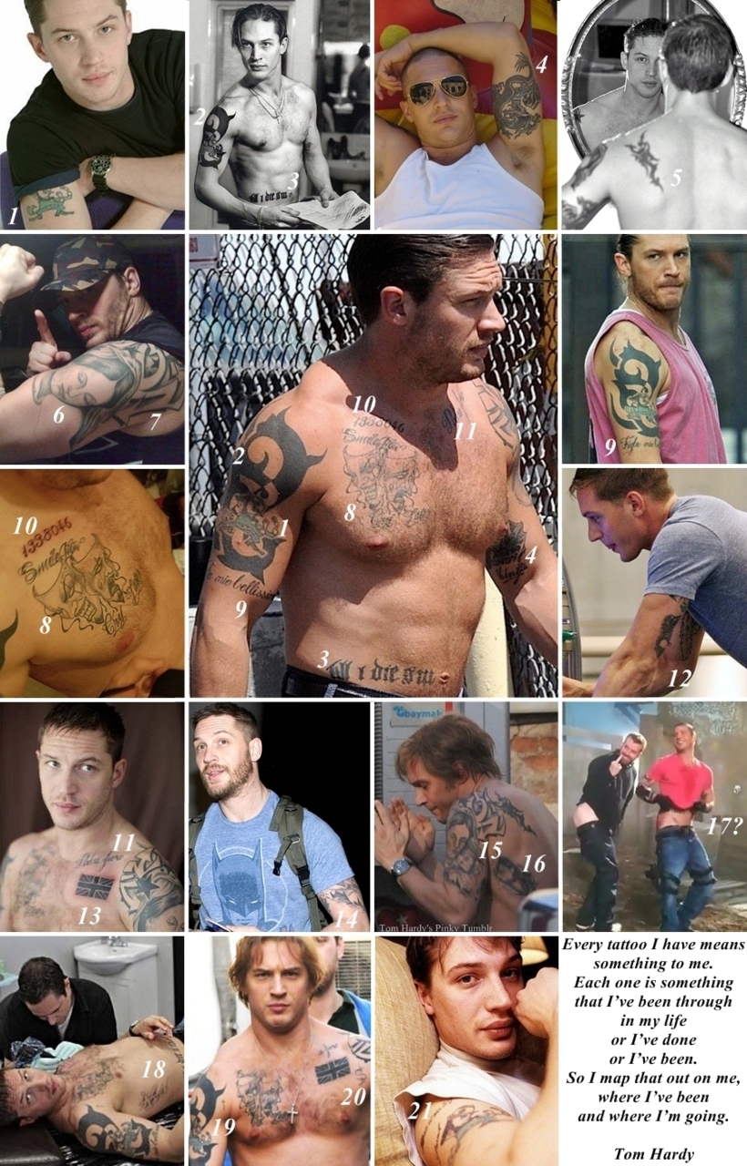 Tom Hardy Photo Collection with Tattoos