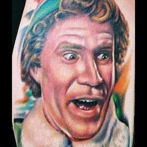 Buddy the Elf – Will Ferrell Inspired Funny Colorful Tattoo