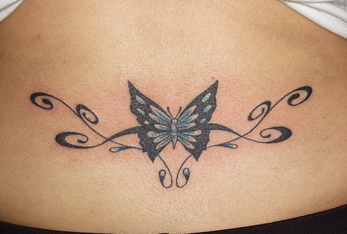 Terrific Butterfly Tramp Stamp Tattoo Wallpaper