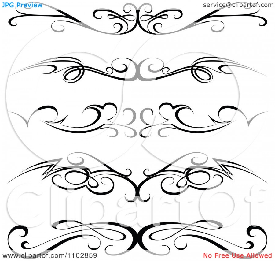 Beautiful Calligraphic Tattoo Vector