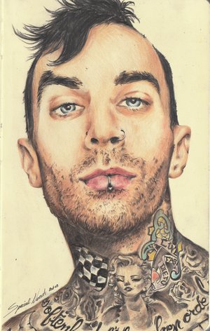 Neck Tattoo Travis Barker Image