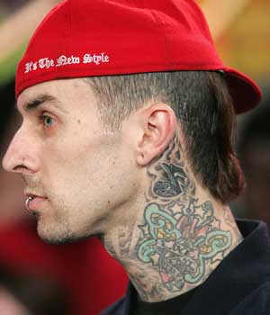 Travis Barkers Neck Tattoo Photo