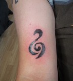 Treble Clef Tattoo - Forearms Tattoos