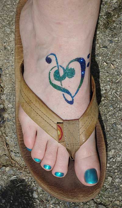 Blue / Green Tattoo Ideas Of Music