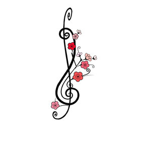 Chic and Cool Treble Clef Tattoo Design Reference for Women