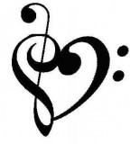 Love and Treble Clef Tattoo Design Ideas