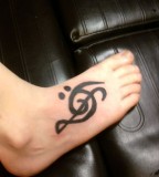 Treble Clef Tattoo for Leg Men and Women