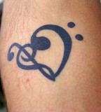 The Ten Worst Music Love Treble Clef Tattoos for Women