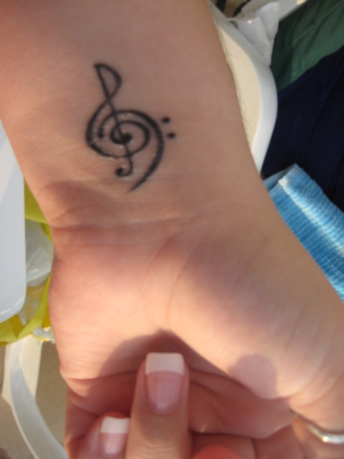 Fascinating Treble And Bass Clef Tattoo for Men and Women