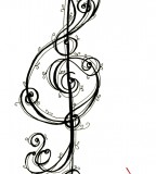 Trebleg Clef Music Art Tattoo