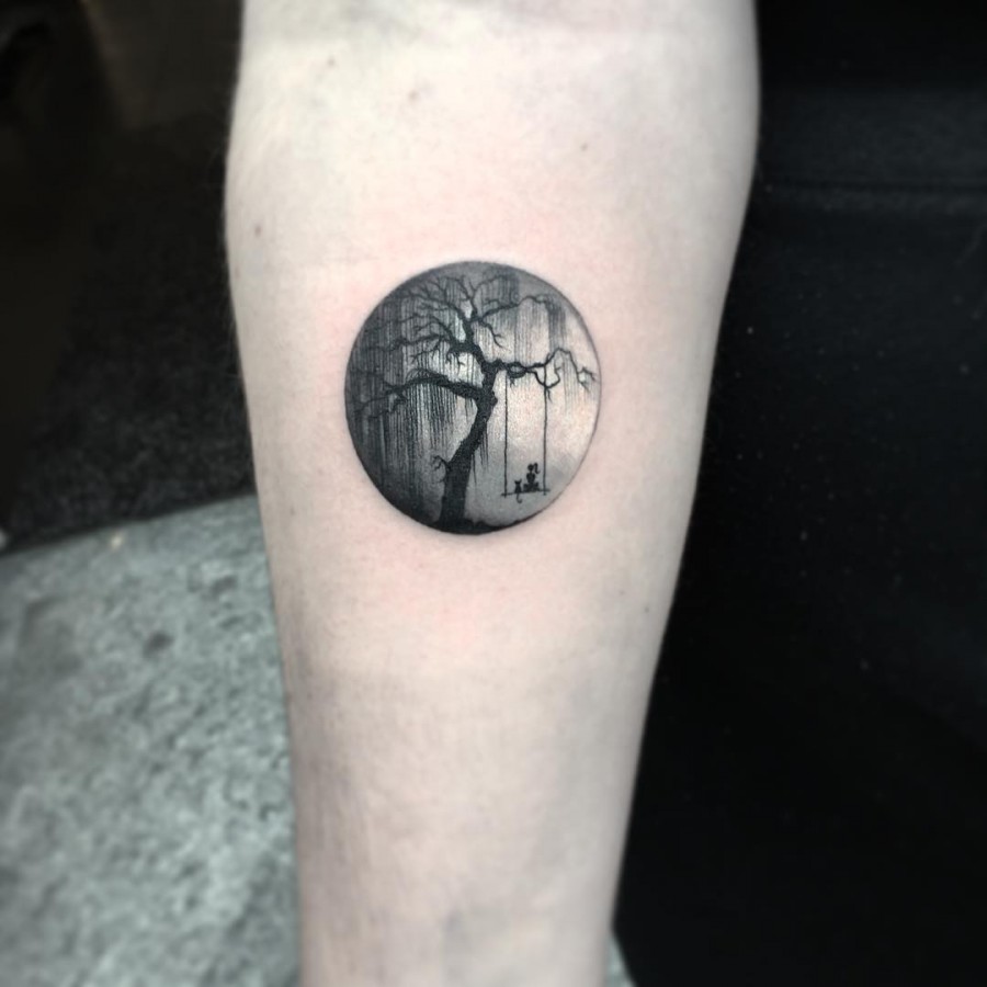 tree-and-swing-circle-tattoo