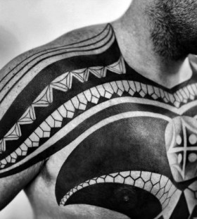tribal chest tattoos for men 1 tribal chest tattoos for men 1