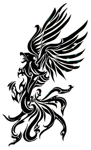 Pretty Tribal Phoenix Tattoo Style And Designs