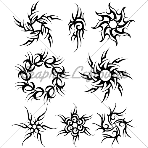 Great Designs of Tribal Stars Tattoo Designs – Tribal Stars Tattoo Sets