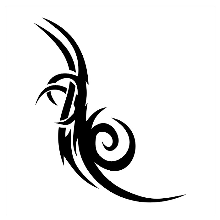 Simple Outline Tribal Design for Tattoo Ideas – Tribal Tattoos