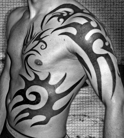 Tribal Upper-Arm to Ribs Tattoo Designs – Tribal Design Ideas for Men