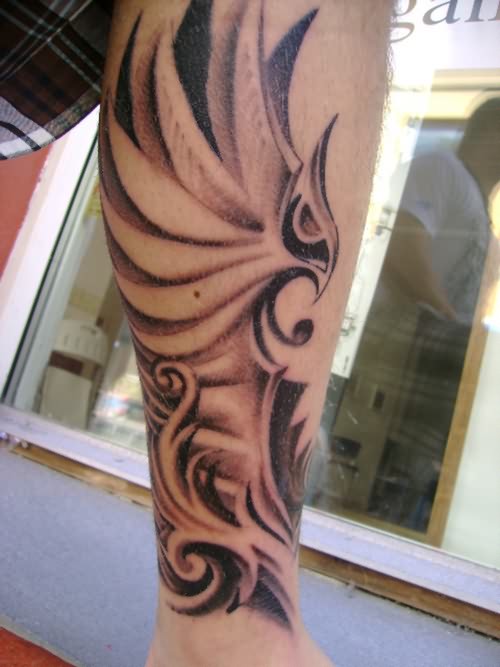 Cool Tribal Tattoo On Knee for Women