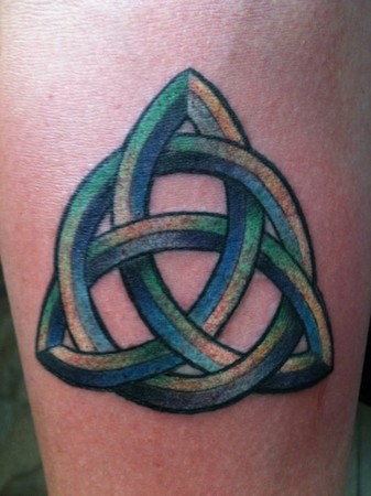 Beautiful Trinity Knot Circle Tattoo Design