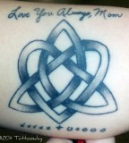 Trinity Knot with Memorable Quote Lower Arm Tattoo