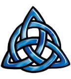 Blue Celtic Trinity Knot Temporary Tattoo