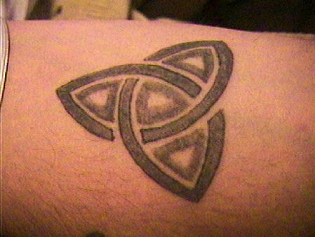 Cool Black Shades Trinity Knot Tattoo