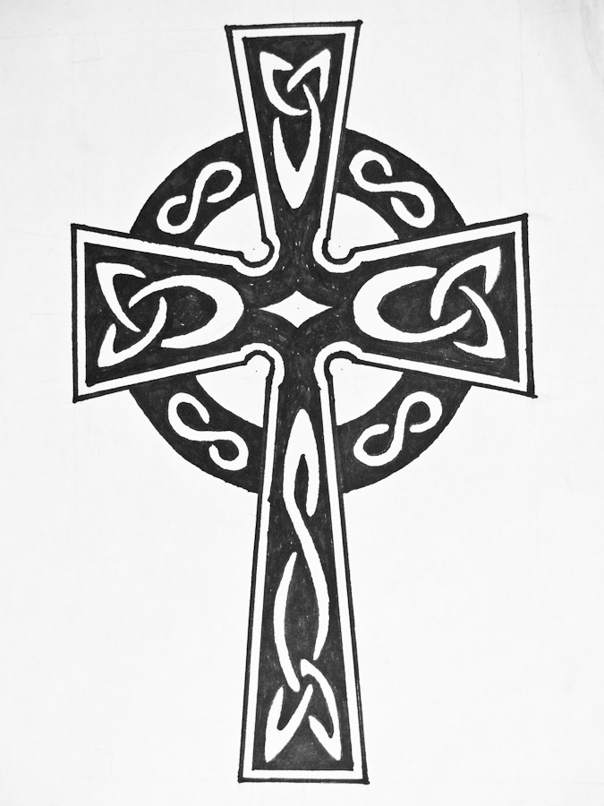 Cross Sketch Tattoo Design Ideas