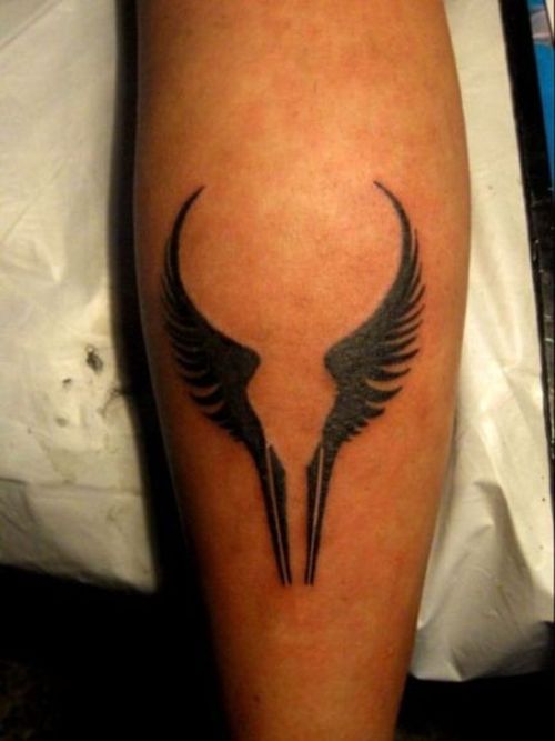 Simple Valkyrie Wings Tattoo Picture Sample