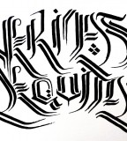 Cool Veritas Aequitas Calligraphy Outline Sketch for Tattoo