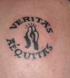 Cool Veritas and Aequitas Truth and Justice Tattoo On Shoulder