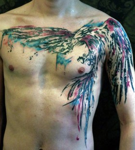 watercolor phoenix tattoos for men watercolor phoenix tattoos for men