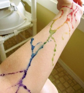 Watercolor veins tattoo Watercolor veins tattoo