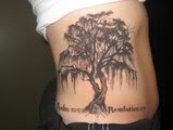 Dashing Weeping Willow Tattoo on Woman’s Rib