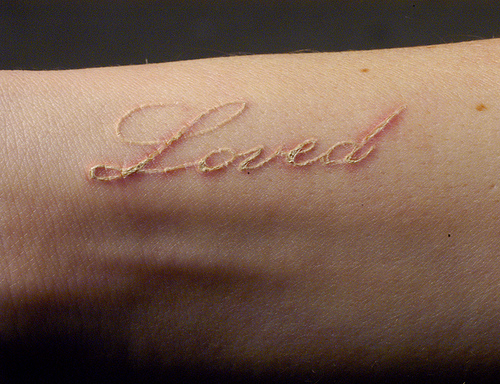 Love Tattoo Design On Forearm