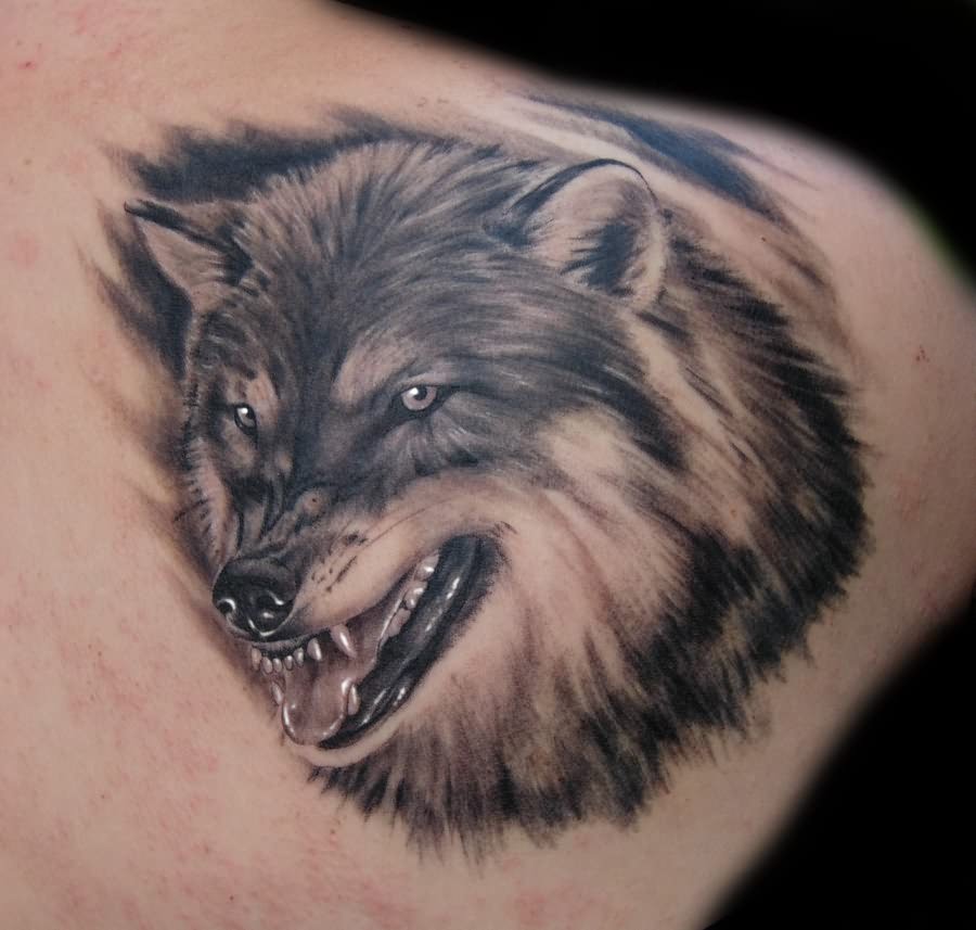 Angry Wolf Head Tattoo – Wolf Tattoo For Men