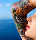 Beautiful Swirl Sleeve Tattoo Designs For Women